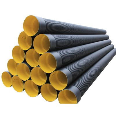 HDPE DN600 Abflussrohre schwarzes SN16 runzelten HDPE Abzugskanal-Rohr